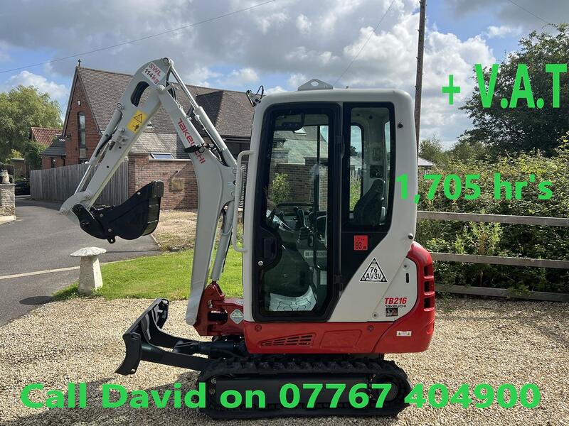 View 1925 CROSSLEY Takeuchi TB216 Cab Mini Digger
