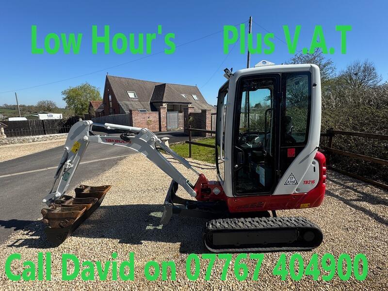 View 1925 CROSSLEY Takeuchi TB216 Cab Mini Digger 1,803 Hrs