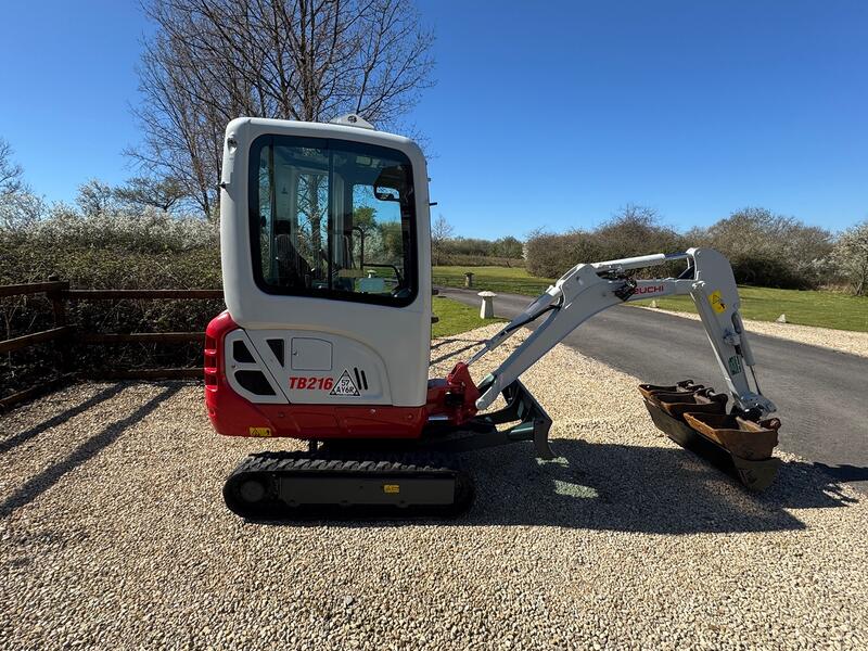 View 1925 CROSSLEY Takeuchi TB216 Cab Mini Digger 1,803 Hrs